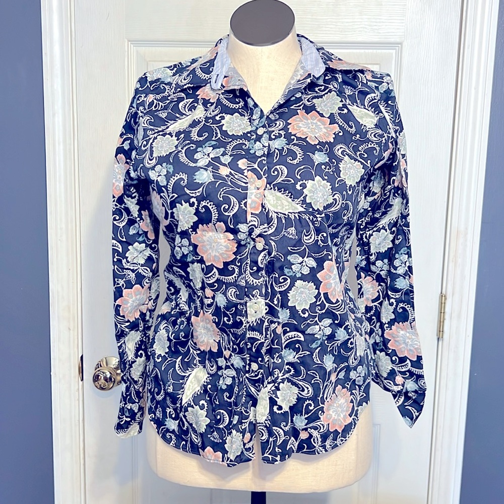 Chaps Long Sleeve No Iron Button Up